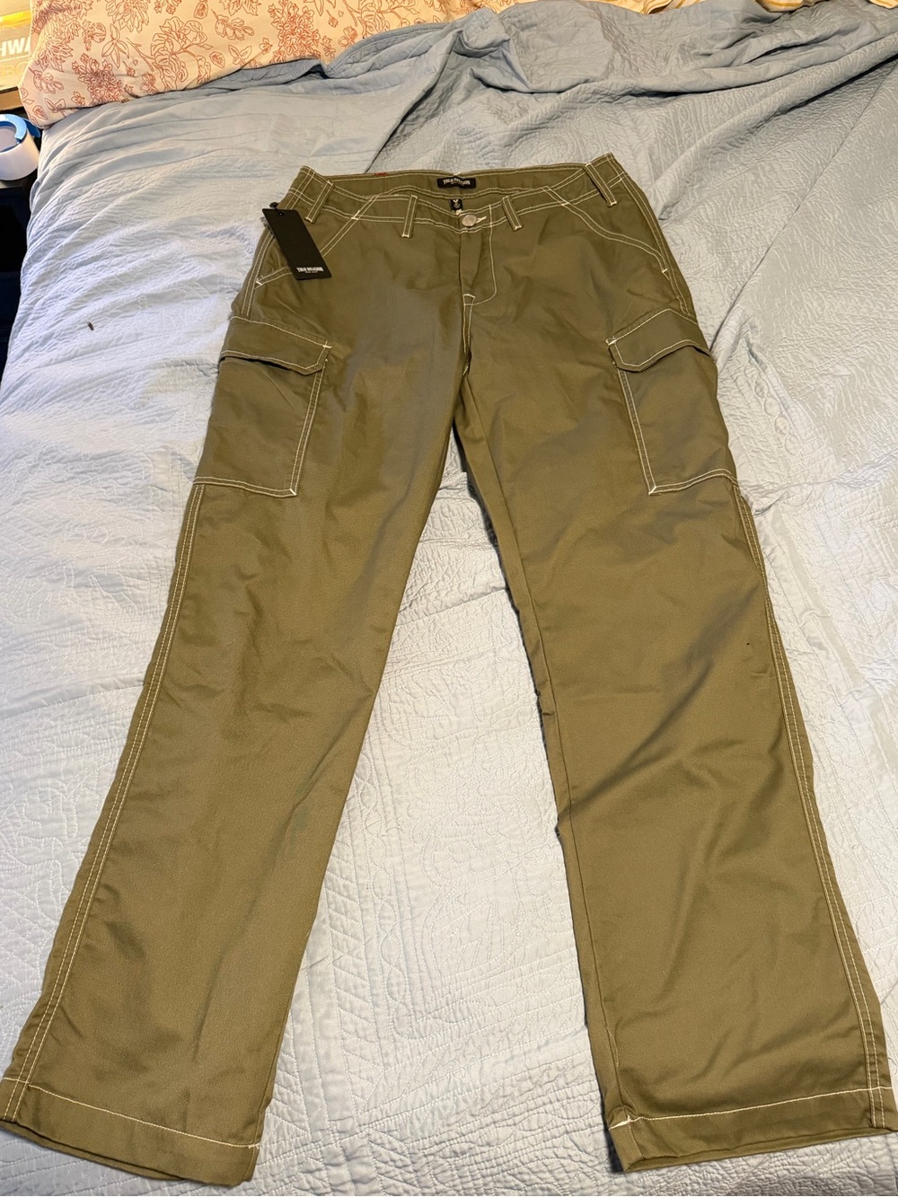 Men's true religion Olive Green Cargo Work Pants